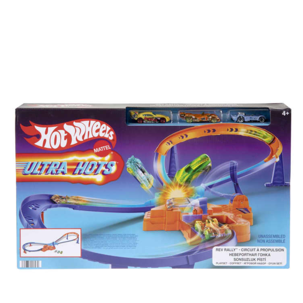 Hot Wheels Action Ultra Hots Rev Rally Track Set With 3 Cars by Mattel