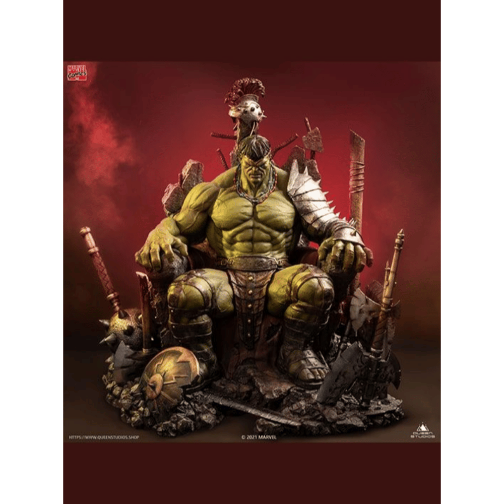 Marvel  Comics Green Scar Hulk on Throne 1/4 Statue (Premium Edition) By Queen Studios